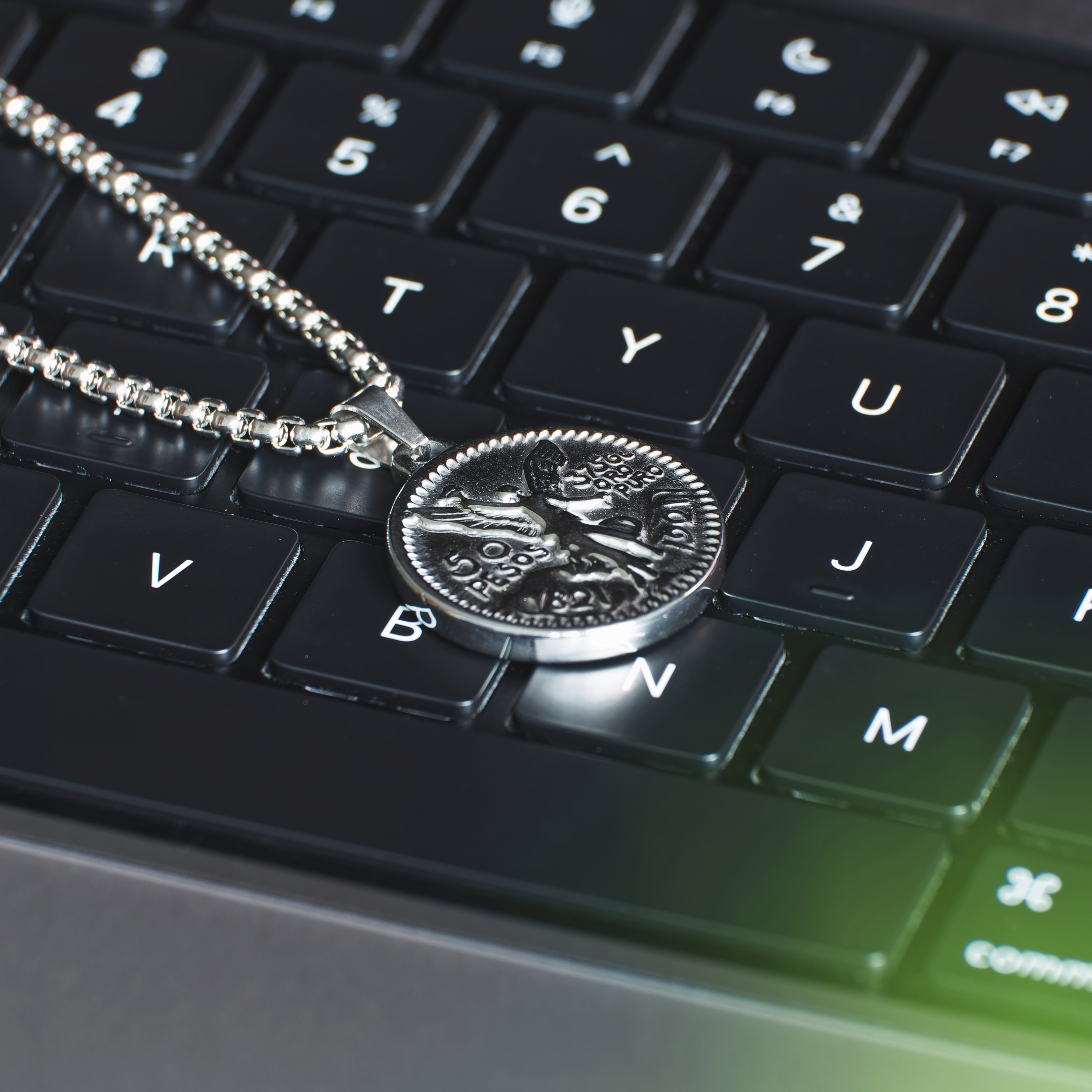 50 Pesos Münze Anhänger Halskette Doppelseitig Mexico Peso Männer – Bild 4