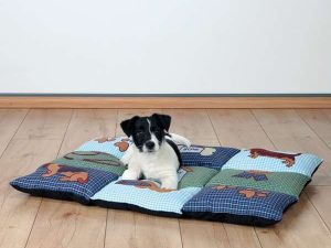 Trixie Patchwork-Decke - blau/grün, 80 x 55 cm