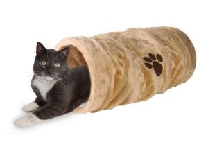 Trixie Crunch Plüschtunnel, 60 cm - Beige