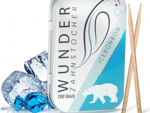 Wunderzahnstocher-IceBonbon Metallbox (100 Stück)