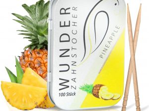 Wunderzahnstocher-Ananas Metallbox (100 Stück)