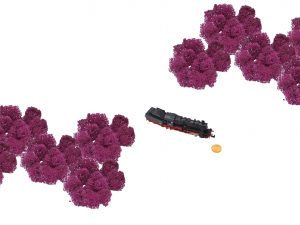 Muwse Islandmoos Veilchen Pink 50 g Maßstab Spur N Modellbau