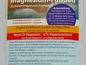 Zechstein Magnesium-Fußbad 125g -  47% Magnesiumchlorid - kexx1001